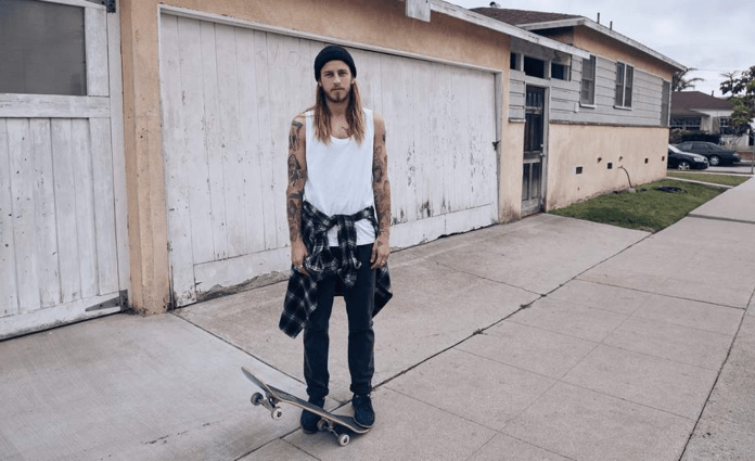 Skateboarder Riley Hawk visits the SiriusXM Studios on August 15